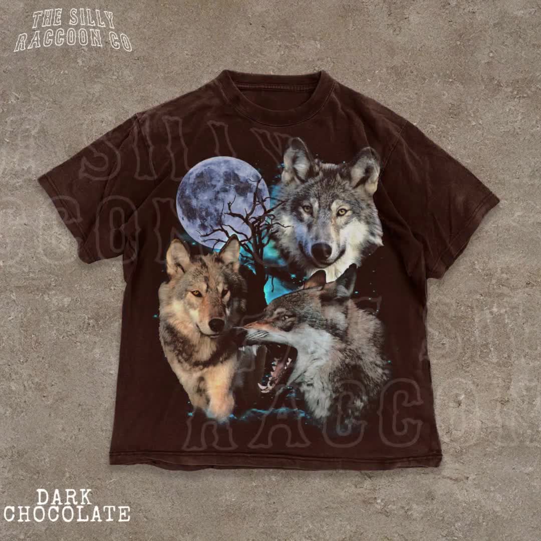Vintage Wolf Shirt for Men Women, Retro Animal Graphic Tee, Nature